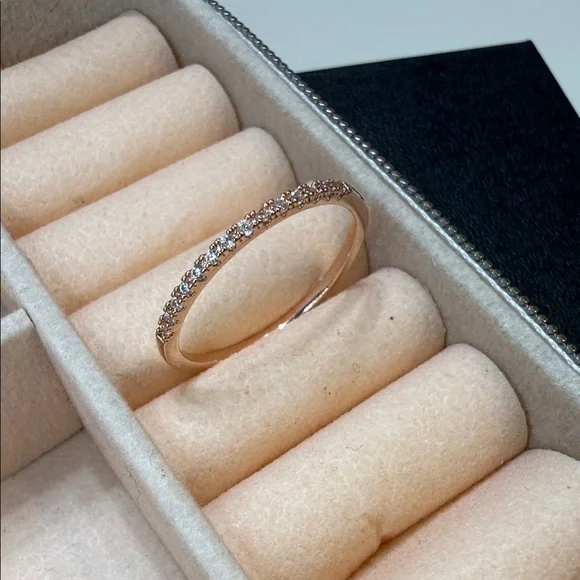Rose Gold AAA CZ. Band size 10 - Picture 3 of 4